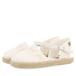 Gioseppo Niñas |Zapatos De Bailarina<Alpargata Blanca Estilo Alpargata Con Bordados Y Detalles De Yute Para Nina Y Nino Comitini