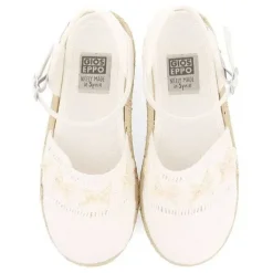 Gioseppo Niñas |Zapatos De Bailarina<Alpargata Blanca Estilo Alpargata Con Bordados Y Detalles De Yute Para Nina Y Nino Comitini