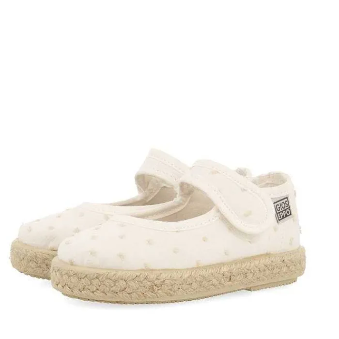 Gioseppo Niñas |Zapatillas<Alpargata Blanca Estilo Mercedita Con Estampado De Lunares Nina Butera