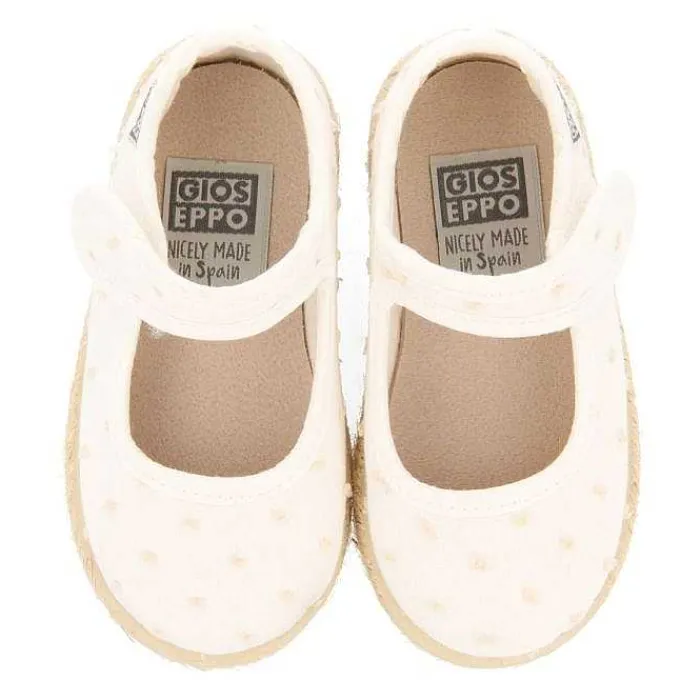 Gioseppo Niñas |Zapatillas<Alpargata Blanca Estilo Mercedita Con Estampado De Lunares Nina Butera
