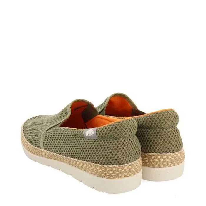 Gioseppo Alpargatas<Alpargata De Malla Caqui Con Algodon Reciclado Para Hombre Yacolt
