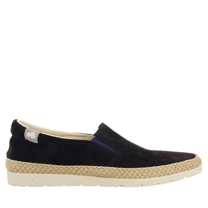 Gioseppo Alpargatas<Alpargata De Piel Azul Marino Con Elasticos Y Algodon Reciclado Para Hombre Proger