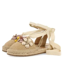 Gioseppo Niñas |Zapatos De Bailarina<Alpargata De Piel Nude Con Adornos Flores Para Nina Y Nino Prescott