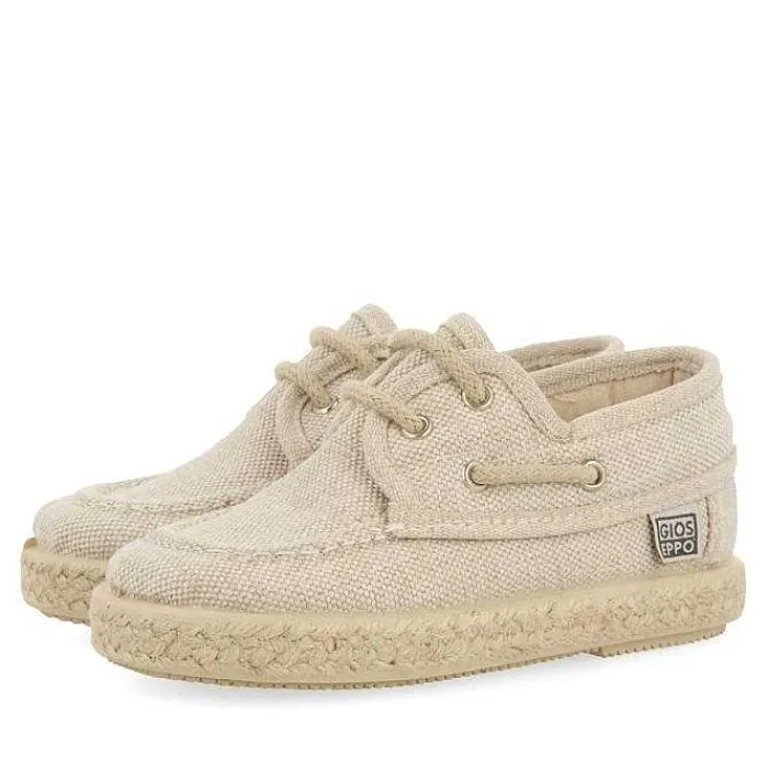 Gioseppo Niños |Zapatillas<Alpargata Estilo Nautico Beige Con Detalles De Yute Para Nino Y Nina Ellenton
