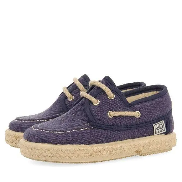 Gioseppo Niños |Zapatillas<Alpargata Estilo Nautico Azul Marino Con Detalles De Yute Para Nino Y Nina Ellenton