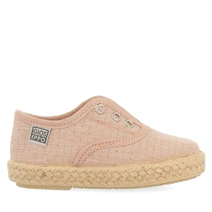 Gioseppo Bebe |Sneakers Bebe Nina<Alpargata Estilo Oxford Rosa Con Detalles De Yute Para Bebe Assoro
