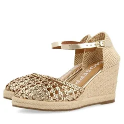 Gioseppo Sandalias Cuña<Alpargatas De Cuña Alta De Piel Trenzada Color Platino Serignan