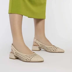 Gioseppo Bailarinas<Bailarina Piel Trenzada Blanco Rojo Para Mujer Piskove