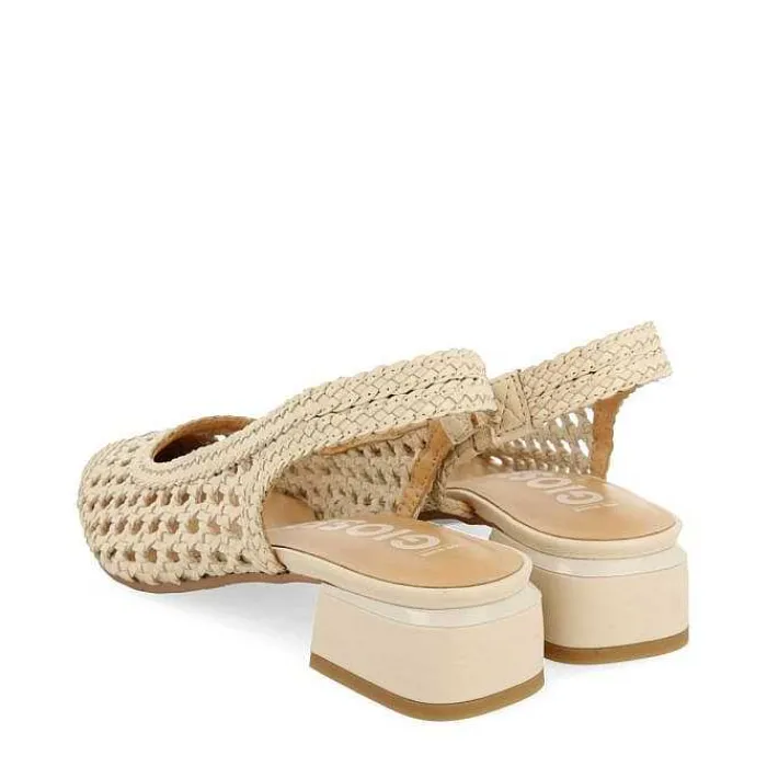 Gioseppo Bailarinas<Bailarina Piel Trenzada Blanco Rojo Para Mujer Piskove