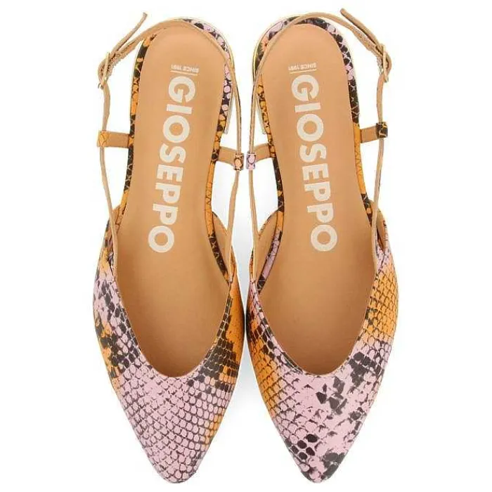 Gioseppo Bailarinas<Bailarina Plana Piel Punta Punta Estampado Serpiente Para Mujer Lascari