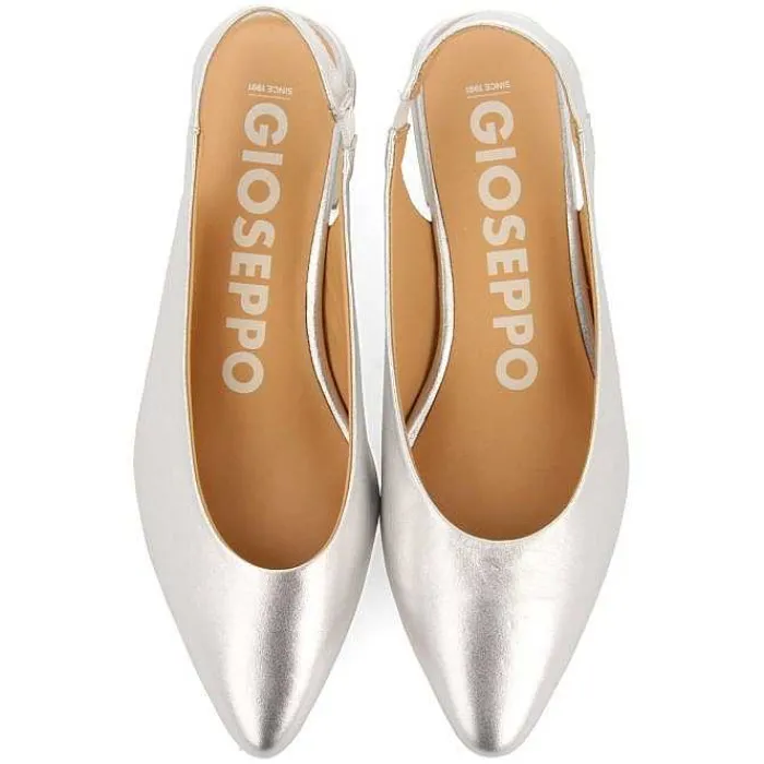 Gioseppo Bailarinas<Bailarina Plata De Piel Plata Para Mujer Obrovac