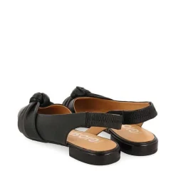 Gioseppo Bailarinas<Bailarina Sin Tacon De Piel Negra Con Detalle Nudo Para Mujer Iballe