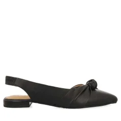 Gioseppo Bailarinas<Bailarina Sin Tacon De Piel Negra Con Detalle Nudo Para Mujer Iballe
