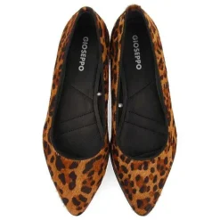 Gioseppo Bailarinas<Bailarinas De Mujer Ruka De Piel Con Estampado De Leopardo Y Suela Gruesa Track