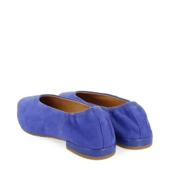 Gioseppo Bailarinas<Bailarinas De Piel Azul Con Punta En Punta Y Tacon Con Volantes Para Mujer Gageac