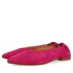 Gioseppo Bailarinas<Bailarinas De Piel Color Fucsia Con Punta En Punta Y Tacon Con Volantes Para Mujer Gageac