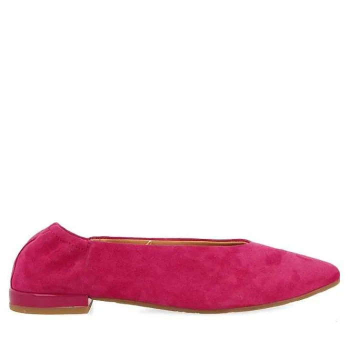 Gioseppo Bailarinas<Bailarinas De Piel Color Fucsia Con Punta En Punta Y Tacon Con Volantes Para Mujer Gageac