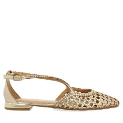 Gioseppo Fiesta<Bailarinas De Piel Color Platino Con Detalle Trenzado Para Mujer Leskovic