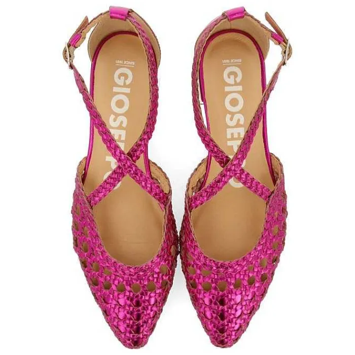 Gioseppo Bailarinas<Bailarinas De Piel Color Fucsia Con Detalles Trenzados Para Mujer Leskovic