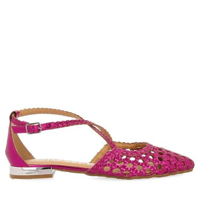 Gioseppo Bailarinas<Bailarinas De Piel Color Fucsia Con Detalles Trenzados Para Mujer Leskovic