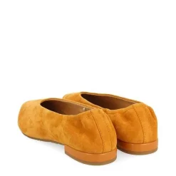 Gioseppo Bailarinas<Bailarinas De Piel Con Punta En Punta Y Tacon Con Volantes Naranja Para Mujer Gageac