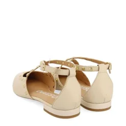 Gioseppo Bailarinas<Bailarinas De Piel Con Punta En Punta Y Detalle De Tachuelas Blanco Rojo Para Mujer Garcon
