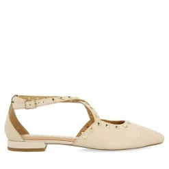 Gioseppo Bailarinas<Bailarinas De Piel Con Punta En Punta Y Detalle De Tachuelas Blanco Rojo Para Mujer Garcon