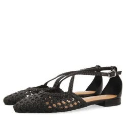 Gioseppo Bailarinas<Bailarinas De Piel Negras Con Detalle Trenzado Para Mujer Leskovic