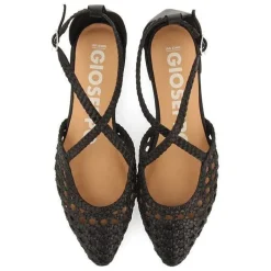 Gioseppo Bailarinas<Bailarinas De Piel Negras Con Detalle Trenzado Para Mujer Leskovic