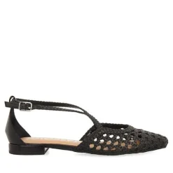 Gioseppo Bailarinas<Bailarinas De Piel Negras Con Detalle Trenzado Para Mujer Leskovic