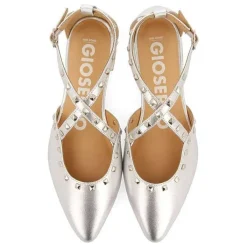 Gioseppo Bailarinas<Bailarinas De Piel Plata Con Punta Fina Y Detalle De Tachuelas Para Mujer Garcon