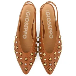 Gioseppo Bailarinas<Bailarinas De Piel Sin Forro En Color Cuero Con Detalle De Tachuelas Para Mujer Dakovo