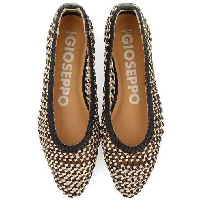 Gioseppo Bailarinas<Bailarinas De Piel Trenzada Bicolor Con Punta En Punta Para Mujer Atherton