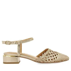 Gioseppo Bailarinas<Bailarinas De Piel Trenzada Color Platino Para Mujer Mineo