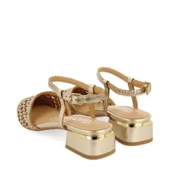 Gioseppo Bailarinas<Bailarinas De Piel Trenzada Color Platino Para Mujer Mineo
