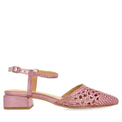 Gioseppo Bailarinas<Bailarinas De Piel Trenzada Para Mujer Rosa Mineo