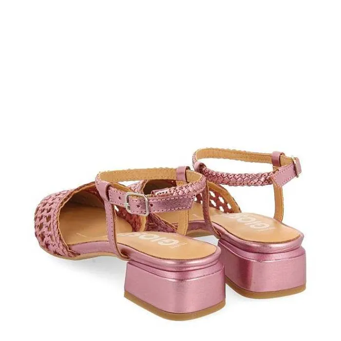 Gioseppo Bailarinas<Bailarinas De Piel Trenzada Para Mujer Rosa Mineo