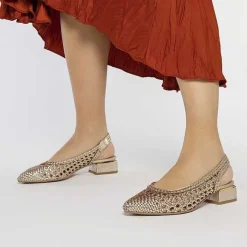 Gioseppo Bailarinas<Bailarinas De Piel Trenzada Color Platino Para Mujer Piskove
