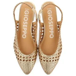 Gioseppo Bailarinas<Bailarinas De Piel Trenzada Color Platino Para Mujer Piskove