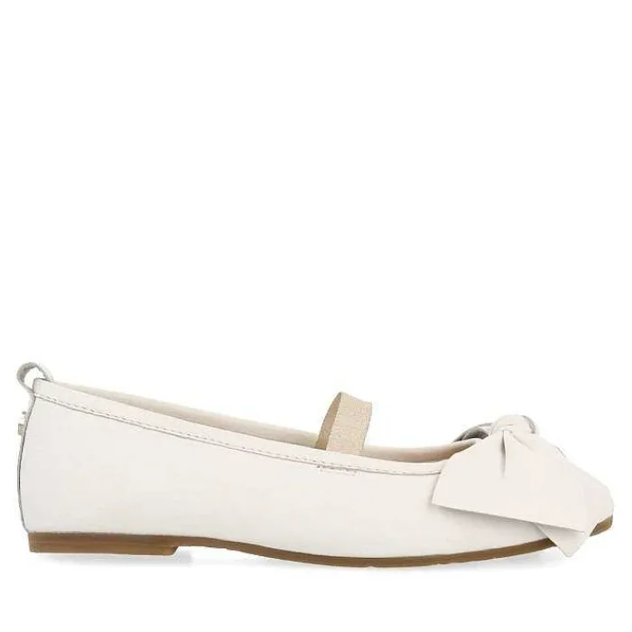 Gioseppo Niñas |Zapatos De Bailarina<Bailarinas Piel Blanco Lazo Para Nina Y Nino Tudy