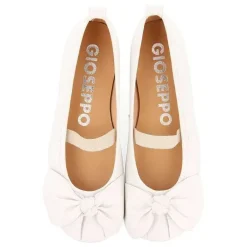 Gioseppo Niñas |Zapatos De Bailarina<Bailarinas Piel Blanco Lazo Para Nina Y Nino Tudy