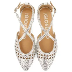 Gioseppo Fiesta<Bailarinas Piel Plata Con Detalle Trenzado Para Mujer Leskovic