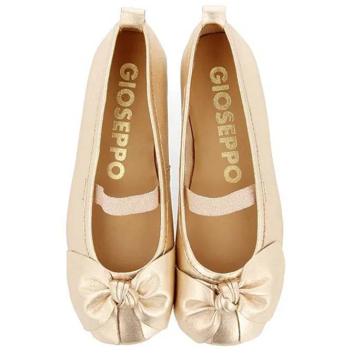 Gioseppo Niñas |Zapatos De Bailarina<Bailarinas Piel Rosa Dorada Con Lazo Para Nina Y Nino Tudy