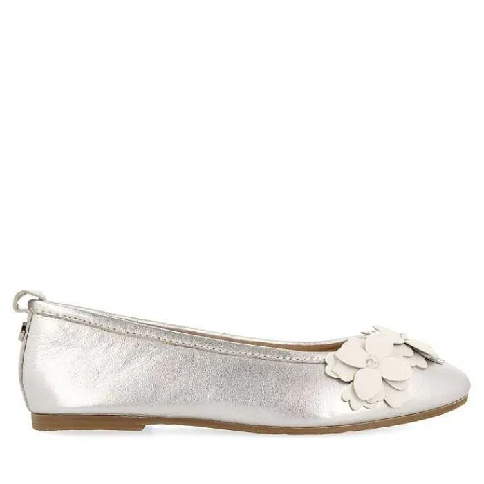 Gioseppo Niñas |Zapatos De Bailarina<Bailarinas Plata Con Decoracion Floral Para Nina Y Nino Pharr