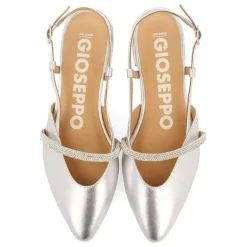 Gioseppo Fiesta<Bailarinas Sin Piel Plata Con Detalle De Piedra Correa Para Mujer Godrano