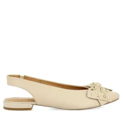 Gioseppo Bailarinas<Bailarinas Sin Tacon De Piel Con Detalle Lazo Blanco Rojo Para Mujer Kallmet