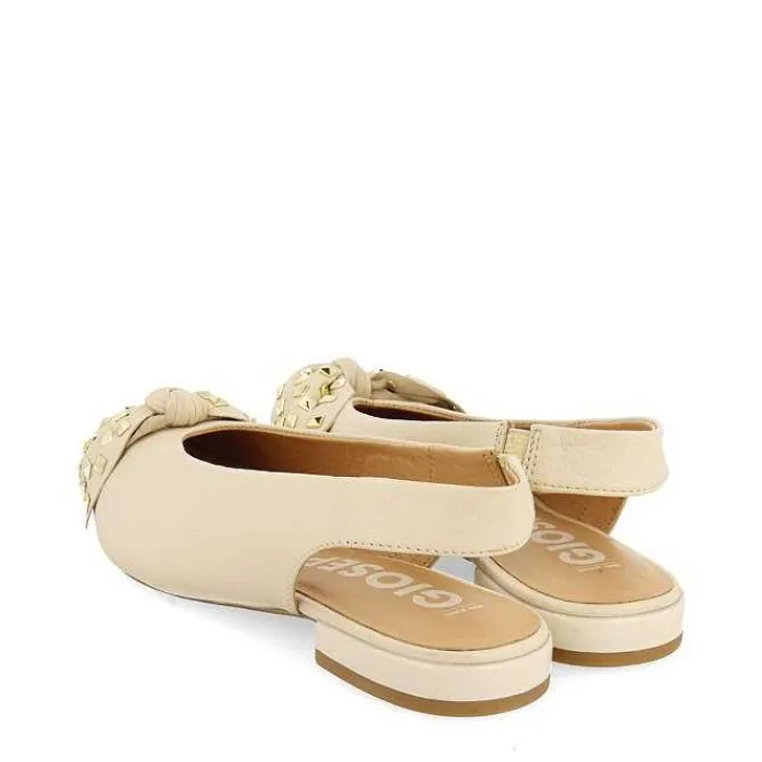 Gioseppo Bailarinas<Bailarinas Sin Tacon De Piel Con Detalle Lazo Blanco Rojo Para Mujer Kallmet