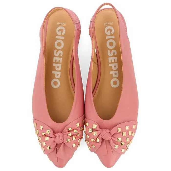Gioseppo Bailarinas<Bailarinas Sin Tacon De Piel Con Detalle Lazo Rosa Para Mujer Kallmet