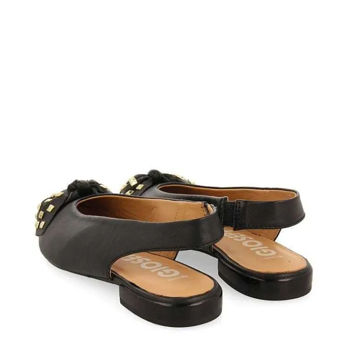 Gioseppo Bailarinas<Bailarinas Sin Tacon De Piel Negra Con Detalle Lazo Para Mujer Kallmet