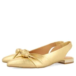 Gioseppo Bailarinas<Bailarinas Sin Tacon Piel Dorada Con Detalle Nudo Para Mujer Iballe